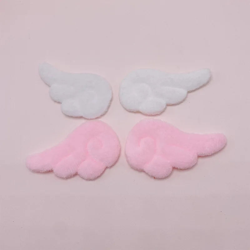 7*4 cm, 40 Stück/Set, Plüsch-Filz-Engelsflügel, gepolsterte Applikationen zum Selbermachen, für Kinder-Haarspangen und als Accessoires für Socken und Hüte. – Detail 8