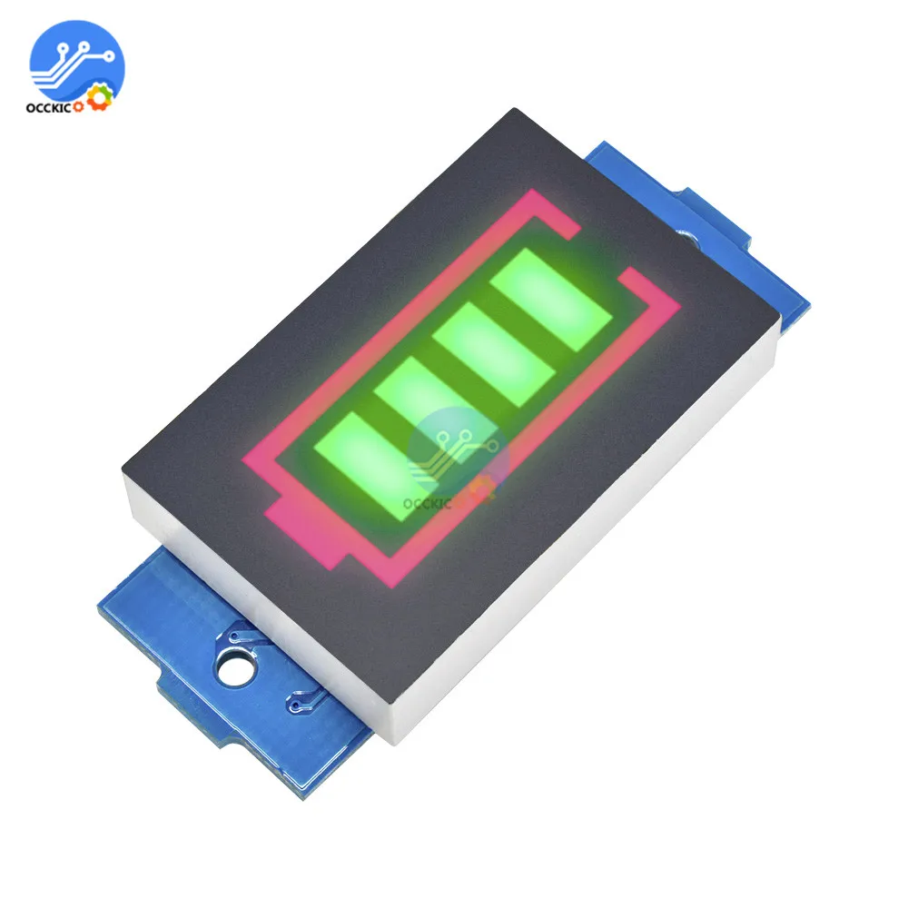 BMS 1S 2S 3S 4S 6S 7S 18650 Lithium Battery Capacity Indicator Green Backlight LED Display Power Bank Charge Accessory