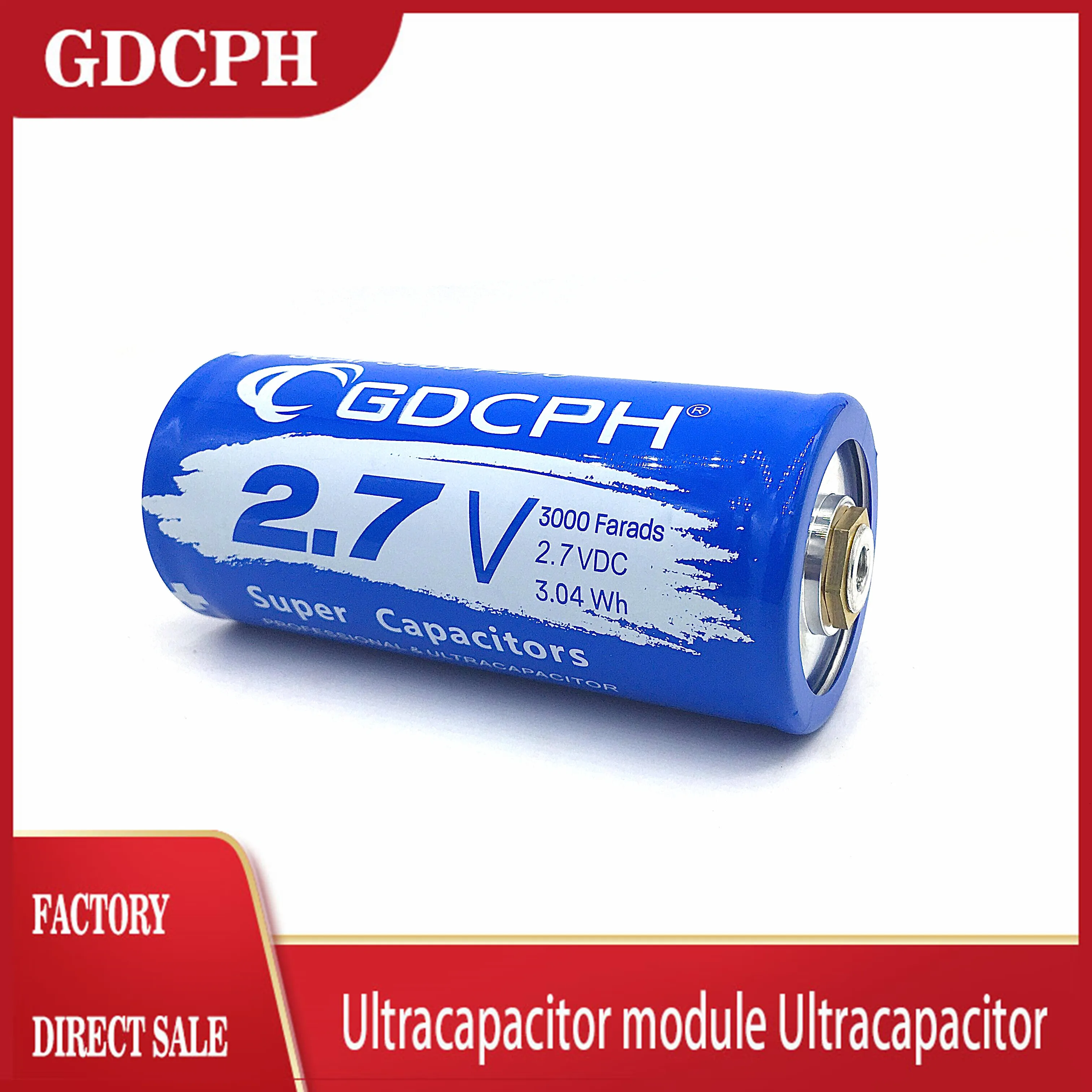 GDCPH Super Farad Condensator 2.7V 3000F 136*60 Mm Lange Voet 2.7V3000F Super Condensator Voor Auto Auto Voeding