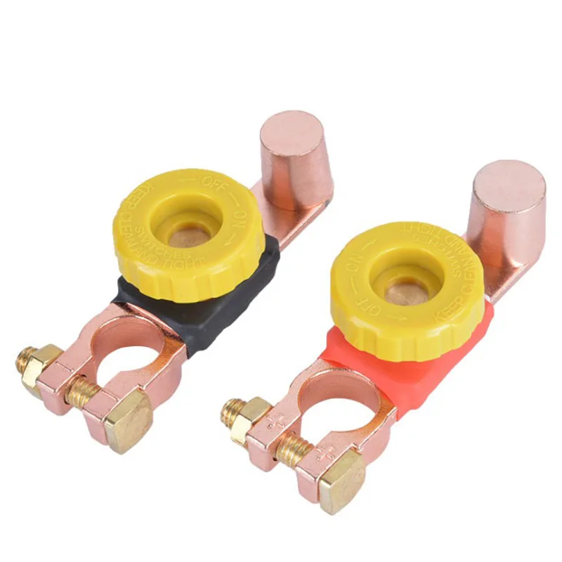 Brass Battery Terminals  Wheel Car Marine Heavy Duty Battery Cut Off Isolator Switch 6v 12v 24v Automotive Power Switch