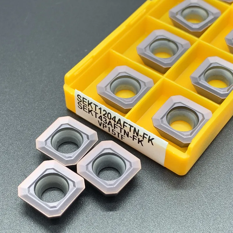 10PCS SEKT1204AFTN FK VP15TF/US735คาร์ไบด์แทรกสำหรับหมุนเครื่องมือตัด Ttool เครื่องมือตัดเครื่องมือ CNC