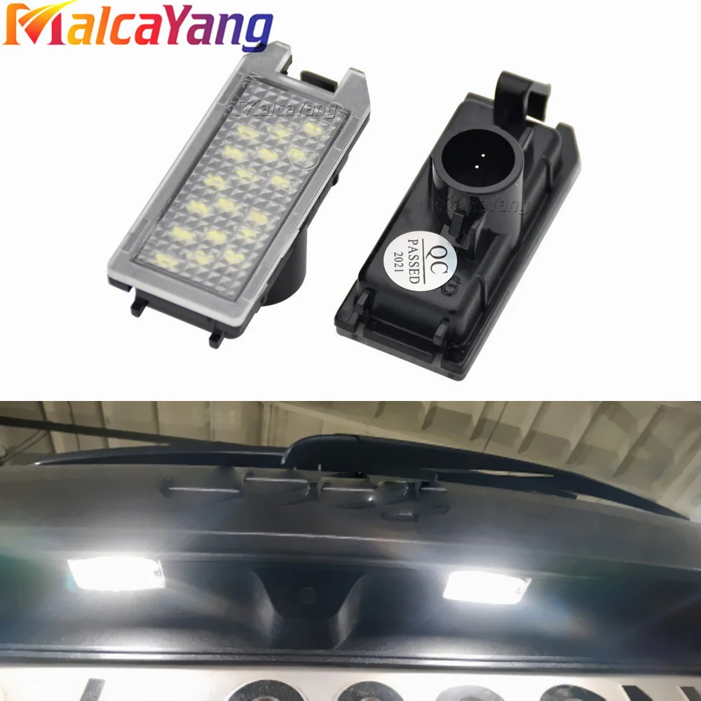 For Jeep Grand Cherokee Compass Patriot White LED license Number Plate Light For Maserati Levante For Fiat 500 For Dodge Viper