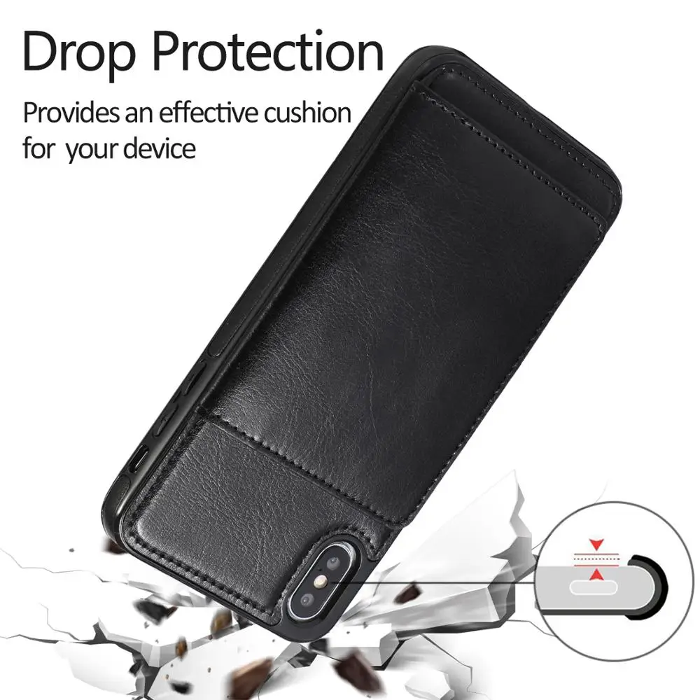 Retro PU Leather Phone Case for iPhone 13 12 11 Pro X XS Max XR 8 7 6 6s Plus Case Multi Card Holders Cover