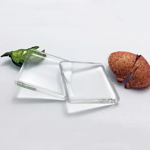 스퀘어 플랫 백 투명 투명 유리 카보 숑 25mm 30mm 35mm, 인기 제품 DIY 참 펜던트 목걸이 쥬얼리 제작