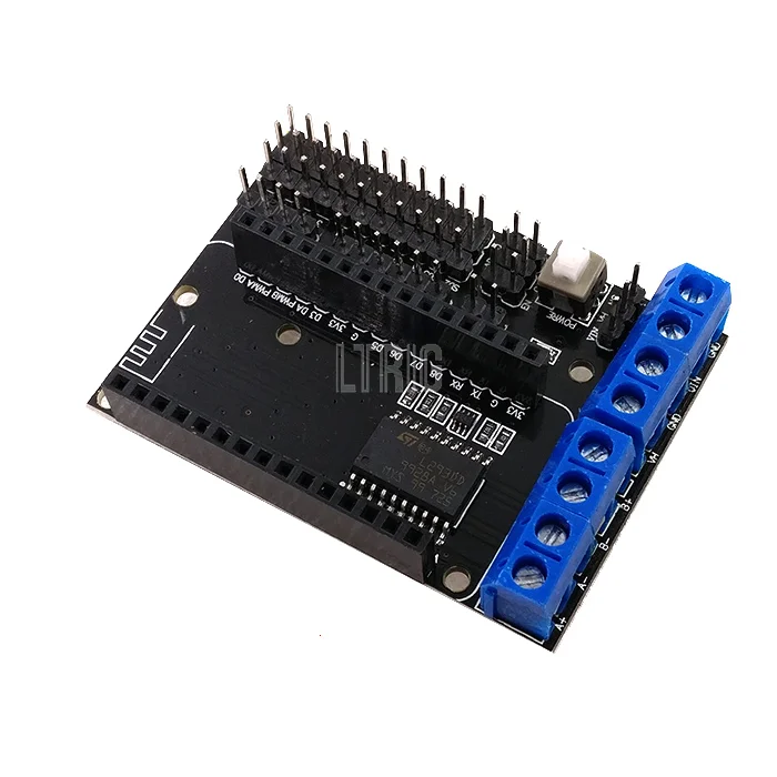 LTRIG niestandardowe 1 sztuk NodeMCU osłona silnika płyta L293D dla ESP-12E ESP8266 ESP 12E DIY zestaw RC zabawki RC inteligentne Wifi zdalnie sterowanym samochodowym