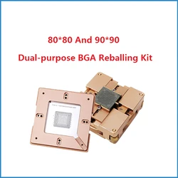 80/90mm Aluminium Alloy BGA Reballing Kit Balls Stencils Kits For Chip Rework Repair Soldering Station Planting Fixtures 90*90