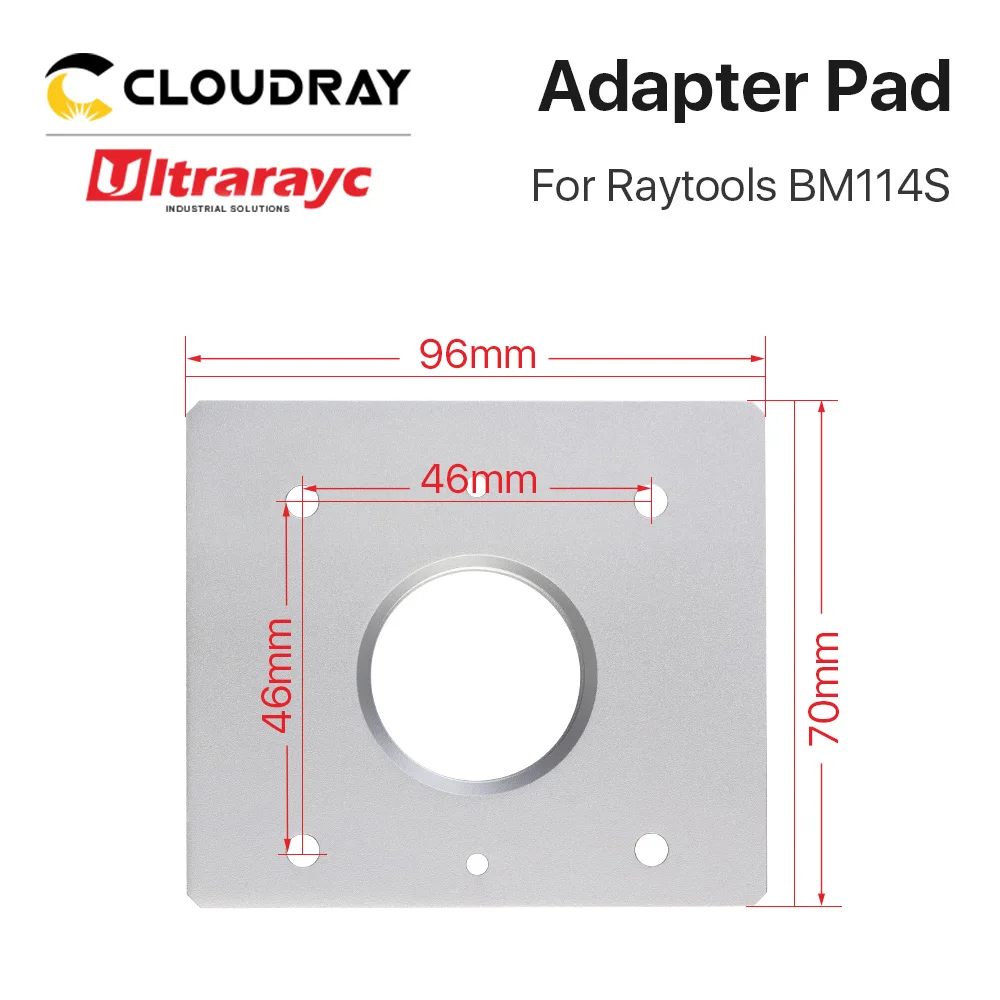 Ultrarayc-어댑터 패드-Raytools BM114S 에서 CM2 "96mm x 70mm 알루미늄 합금 쿠션 블록, Raytools BM114 BM114S 용