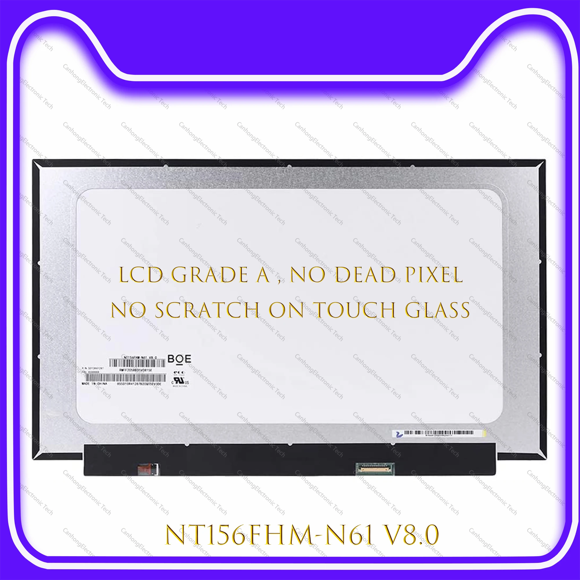 15.6-INCHES 1080P FHD For BOE NT156FHM-N61 V8.0 Laptop LED LCD Screen Display Panel Matrix Replacement NT156FHM N61