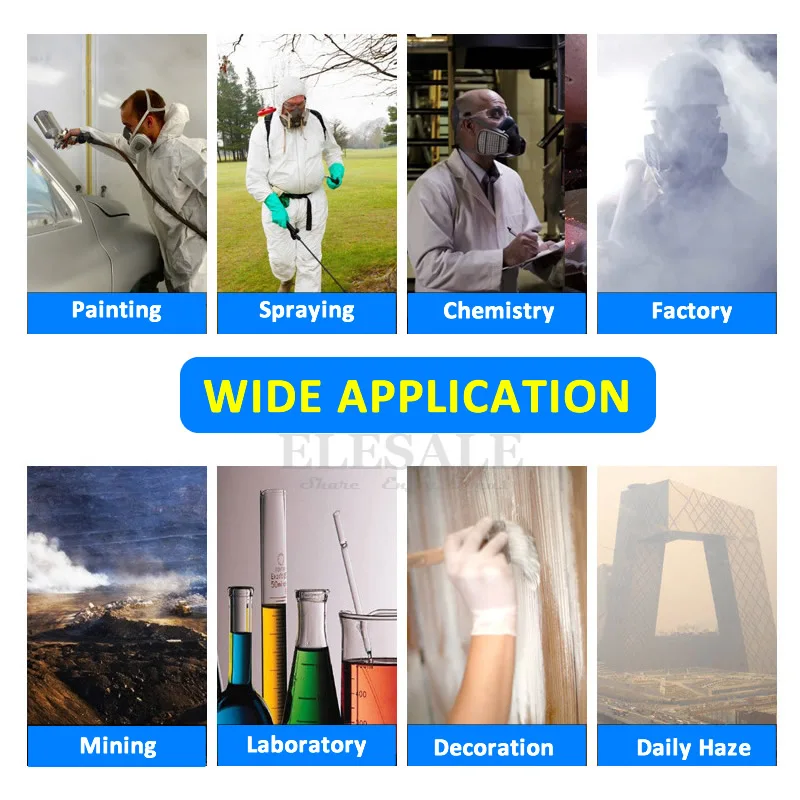 Dustproof Full Face Gas Mask Industrial Painting Spraying Respirator With Filter Safety Work Formaldehyde Protection 17 In 1