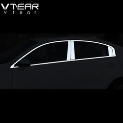 Vtear For Kia Rio 4 Accessories car window trim cover Chromium Styling plate Exterior car-styling decoration parts 2017-2019
