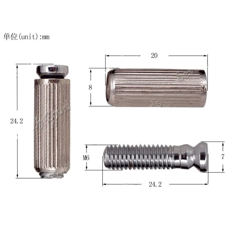 2Pcs Small Type Silver Tremolo Bridge Studs & Anchors For Electric Guitar Outer Diameter 8mm Guitar Accessories Parts image 6