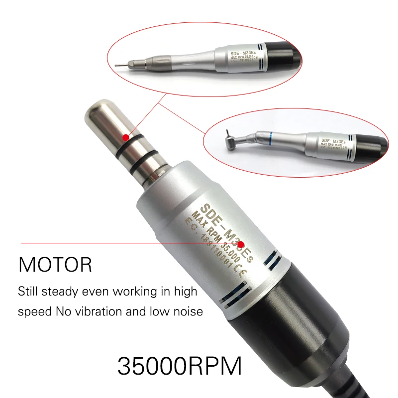 Micro Moteur et Pièce à Main pour Clinique Dentaire, Laboratoire de Polissage Pliable, Carmis en Charge 35000 + M33ES, 204