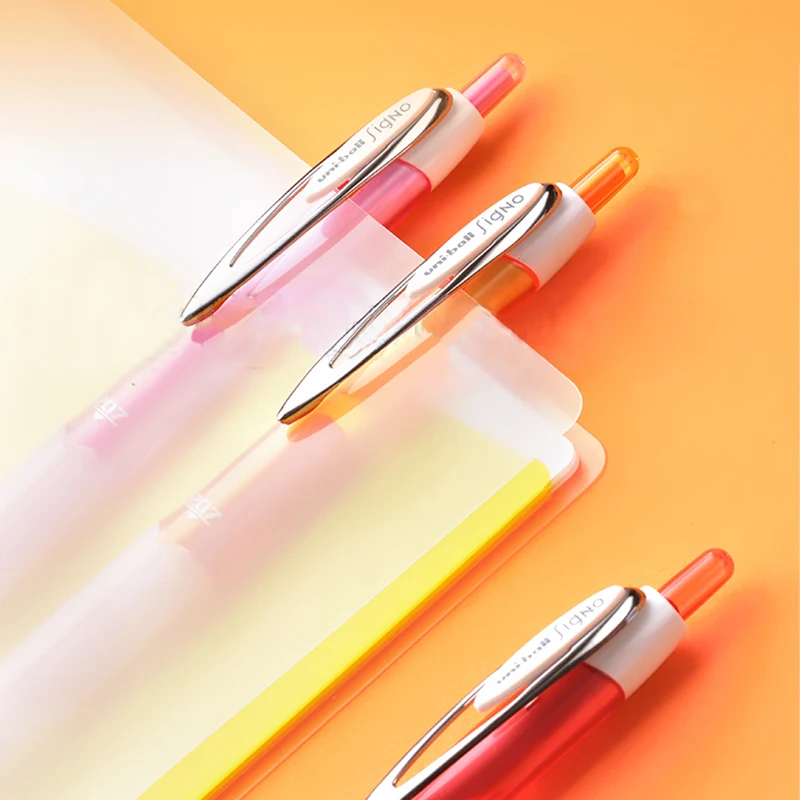 1pcs Japanese Uni Press Type Gel Pen Umn-207/umn-207F Soft Grip 0.5mm/0.7mm Gel Pen Student Signature/pen for Business Office