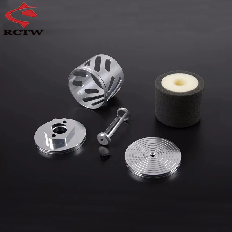 CNC Metal Air Filter Assembly for 1/5 HPI Rofun Baha Rovan Baja 5b 5t 5sc Truck Rc Car Toys Engine Parts