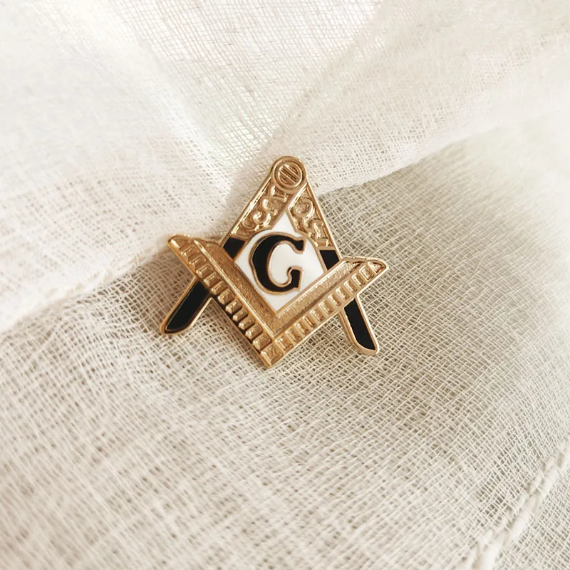 Masonic Square and Compass with G Lapel Pins Brooch Freemasons Entered Apprentice Metal Badge Craft Free Masons Gifts