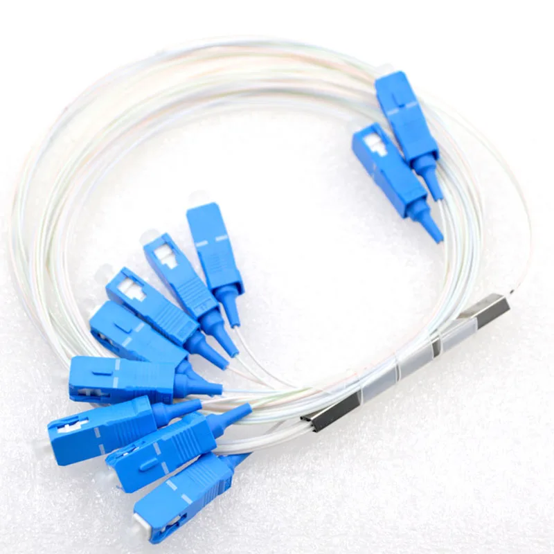 

GONGFENG 10pcs NEW 2x8 Singles Mode Mini PLC Splitter SC UPC/APC Optic Fiber Connector Splitter Wire Harnes Special Wholesale