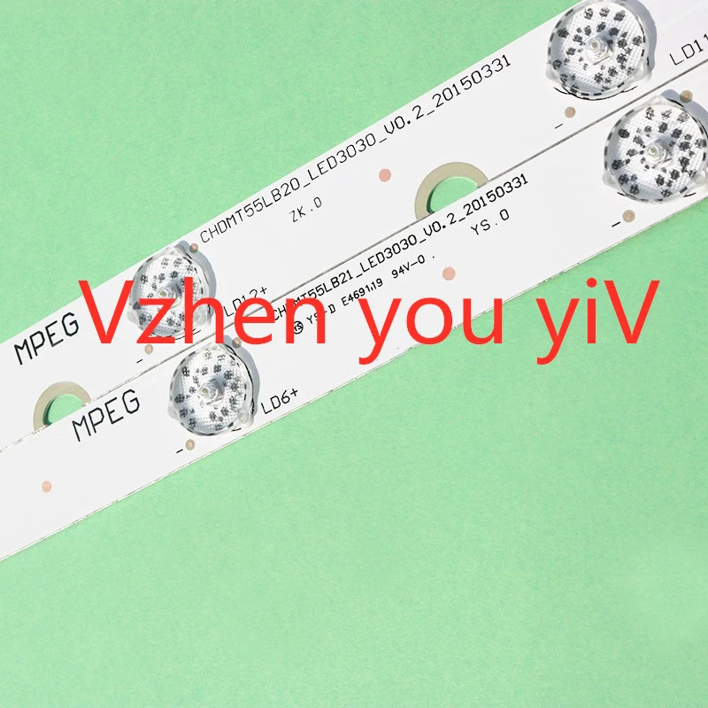 Barra de luz para changhong 55 polegadas 55a1u 55u3c ud55d6000i de 12 tamanhos com 6 peças