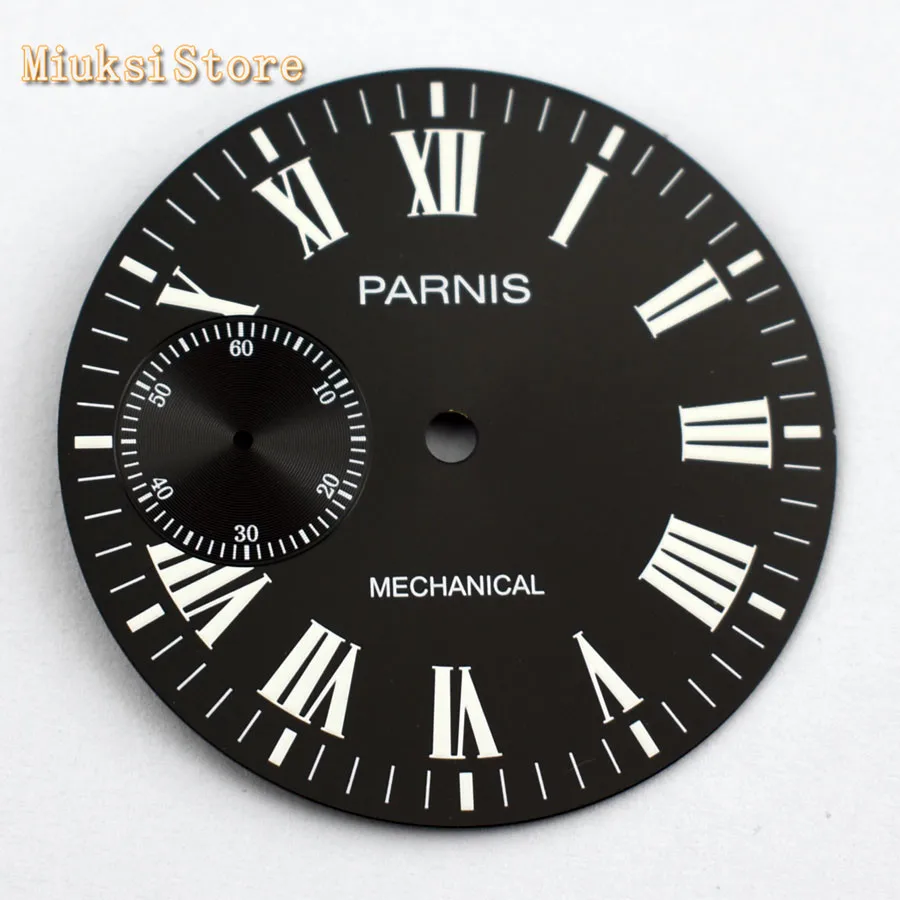 

Parnis 38.9mm luminous marks black dial Fit ETA 6497 or Sea gull 3600 series movement