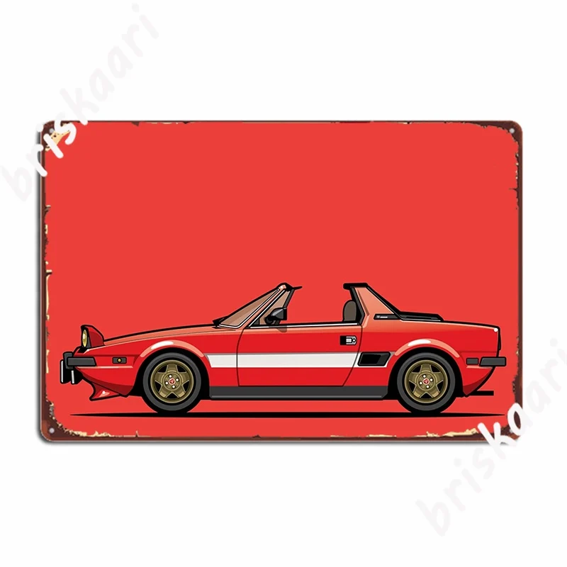 مراجعات ونصائح حول إعلانات Bertone X1 9 الحمراء مع شرائط بيضاء على الجدار