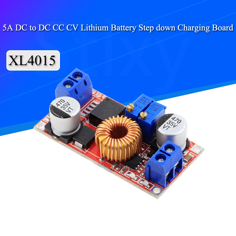 CC/CV regulowana maks. 5A Step Down Buck płytka ładująca XL4015 ładowarka akumulatorów litowych moduł konwertera DC-DC 0.8-30V do 5-32V