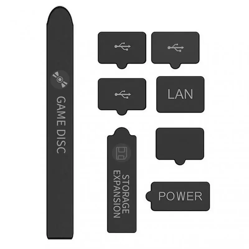 1Set staub stecker Für Xbox/PS5 Staub Proof Mesh Filter Jack Stopper Kit Abdeckung Spielkonsole Zubehör Silikon stecker Pack Protector