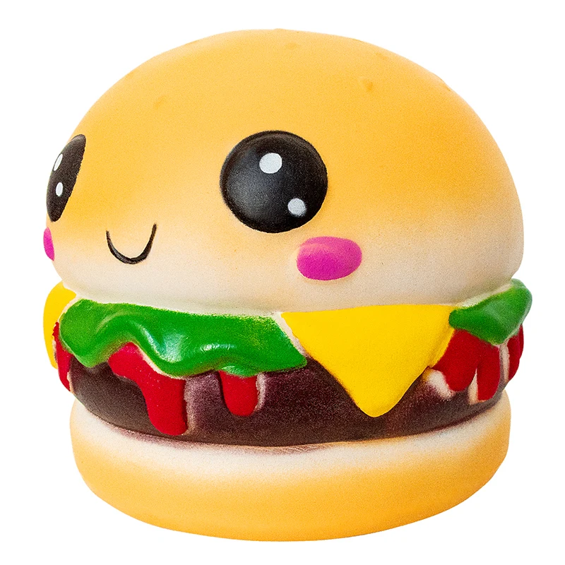 Juguete blando de hamburguesa para apretar, juguete antiestrés de elevación lenta, perfumado, para aliviar el estrés, novedad, regalo de Navidad