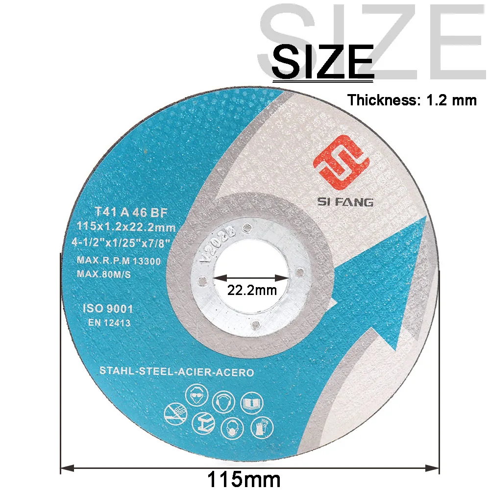 5pcs/set 115mm Metal Cut-Off Wheel Diamond Saw Blade Grinding Wheel Blade Angle Grinder Saw Blade for Cutting Iron Wood Aluminum