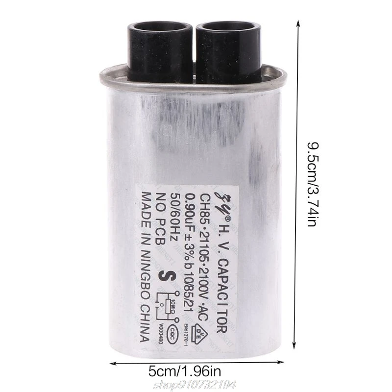 AC 2100VเตาอบไมโครเวฟHV Capacitor 0.90μF Universal N06 20 Dropshipping