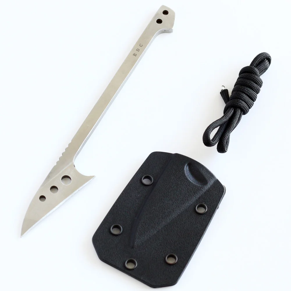 Outdoor EDC Stainless Steel Harpoon Fish Scale Flake fillet Kit Hunt Tool Serrated Blade Personal Safety Tool Self Defense Tool