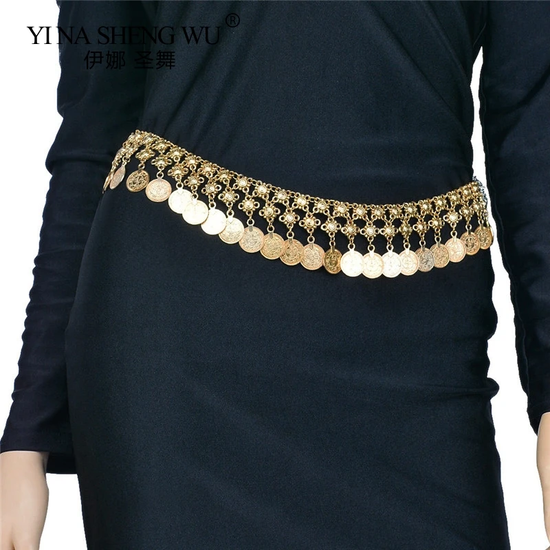 Bohemia Luxury Women Chain Belts Waistbands All-match Waist Coin Pendant Belly Dance Long Chain Belts For Party Jewelry Dress