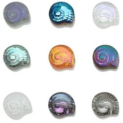 30Pcs Glass Smooth Beads Snail Shape 11X12MM  Matte Crystal Pendant DIY Making Crafts Metrial Jewelry Necklace Earing