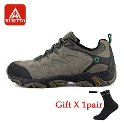 HUMTTO-zapatos de senderismo antideslizantes para hombre, calzado de escalada resistente al desgaste, para invierno, para caminar al aire libre, calcetines cómodos de gran tamaño para regalo