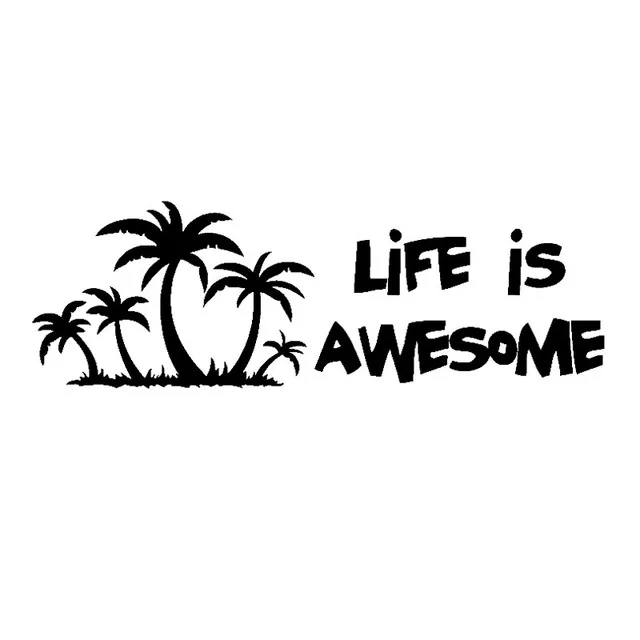 

17.8CM*5.7CM Fashion Life Is Awesome Car Sticker Decal