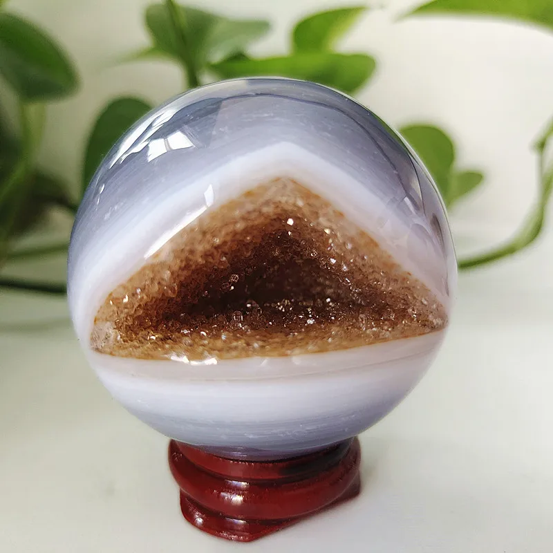 Natural Stones Agate Crystal Ball Druzy Geode Sphere Home Room Decoration Feng Shui Ornaments Witchcraft Reiki Chakra Healing