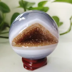 Natural Stones Agate Crystal Ball Druzy Geode Sphere Home Room Decoration Feng Shui Ornaments Witchcraft Reiki Chakra Healing