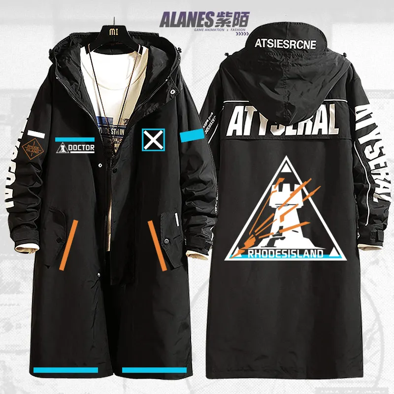 Game Arknights Doctor RHODES ISLAND Cosplay Costume Long Trench Fashion Handsome Coat Jacket Autumn Winter Casual Windbreaker