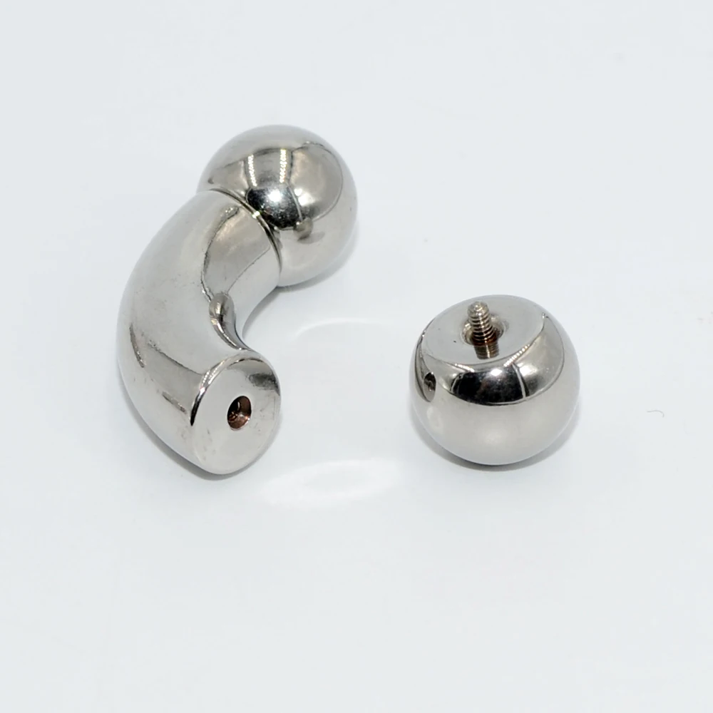 1Pc Big Size Stainless Steel Straight Barbell Rings Curved Banana Penis Tragus Ear Piercing PA Nipple Bar Body Piercing Jewelry