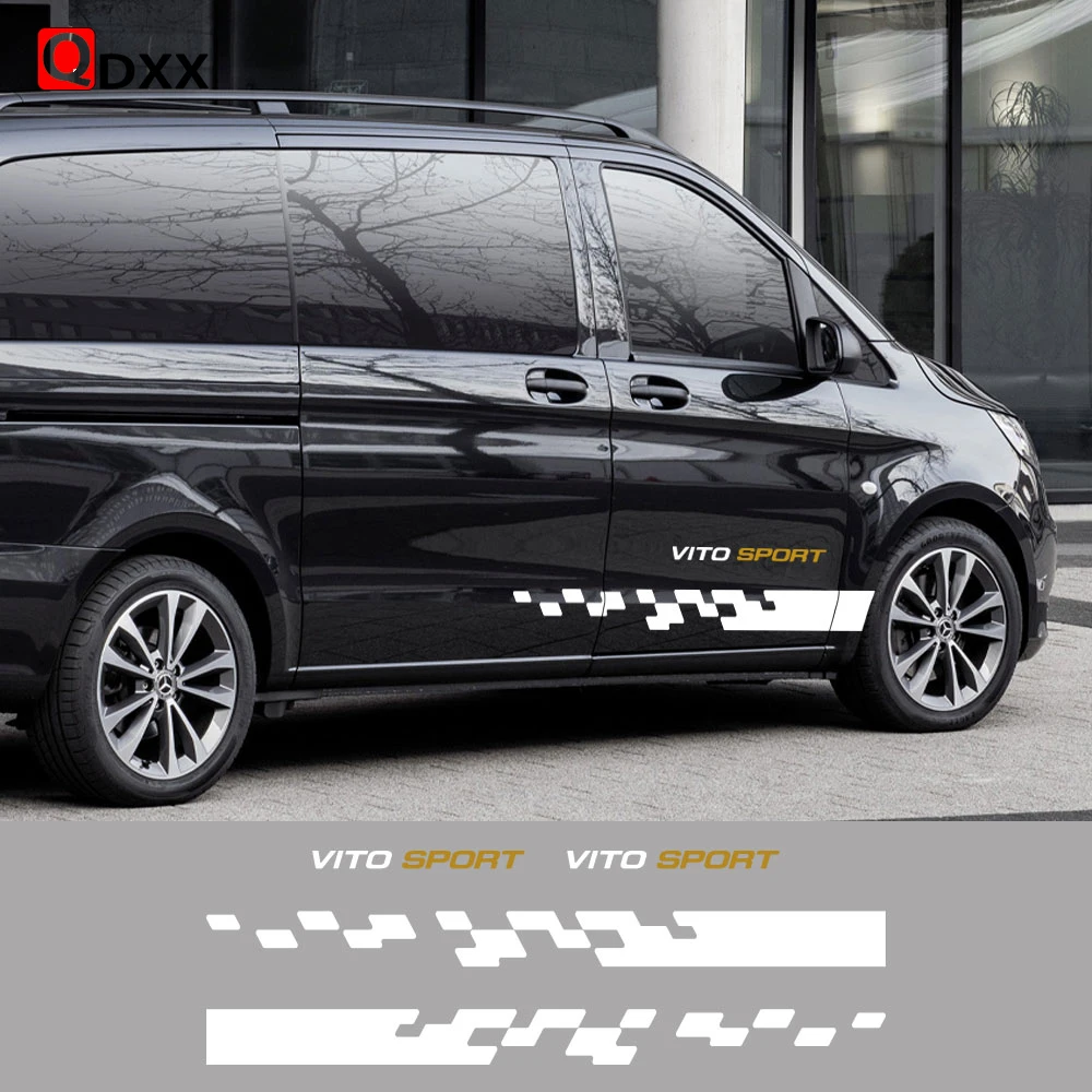 4PCS Car Stickers For Mercedes Benz Vito V Class Viano W447 W639 W638 Marco Polo Camper Van Vinyl Decals Tuning Accessories