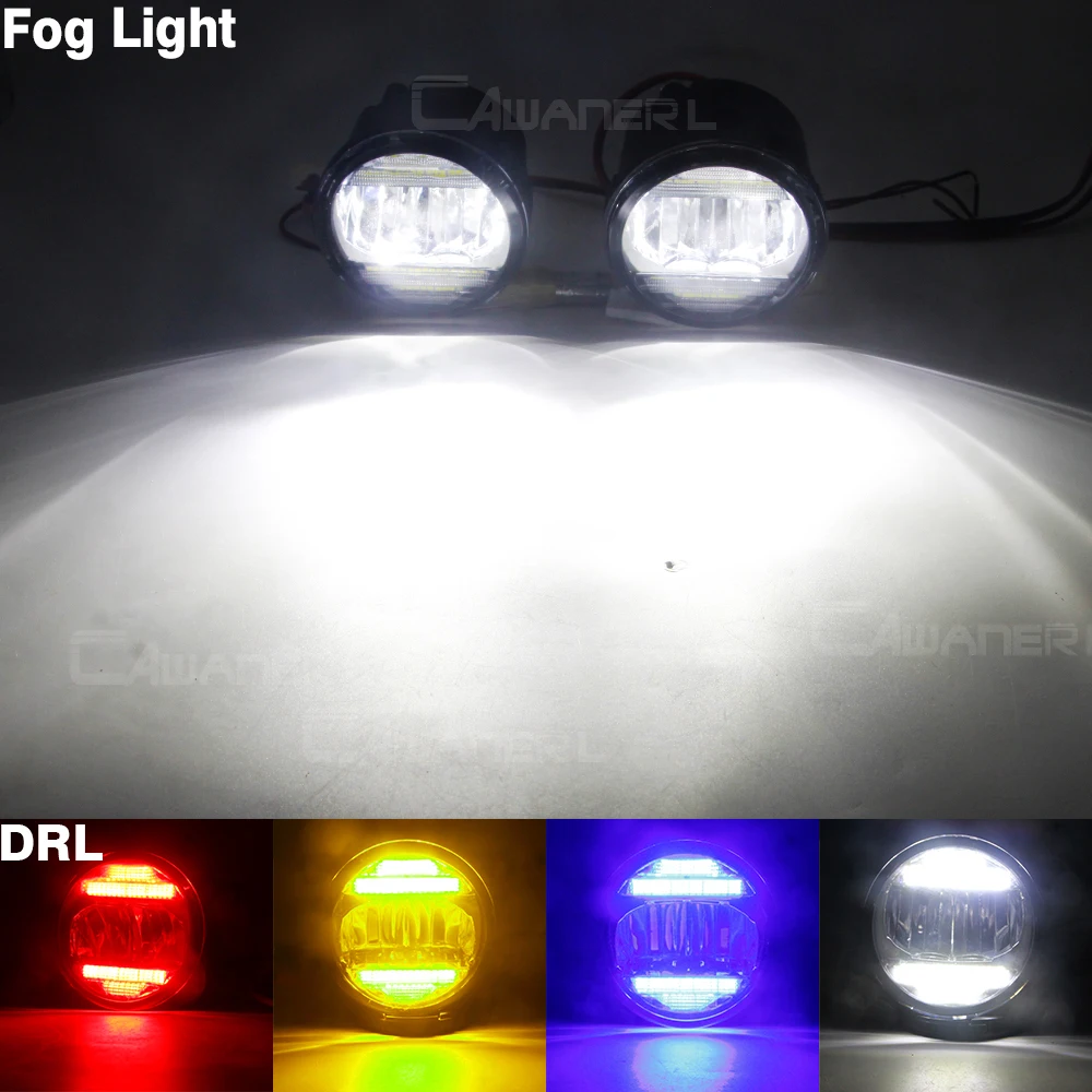 2in1 Fog Light + Daytime Running Light Car Front Bumper LED Fog Lamp For Nissan Patrol 3/III Y62 2010 2011 2012 2013 2014 2015