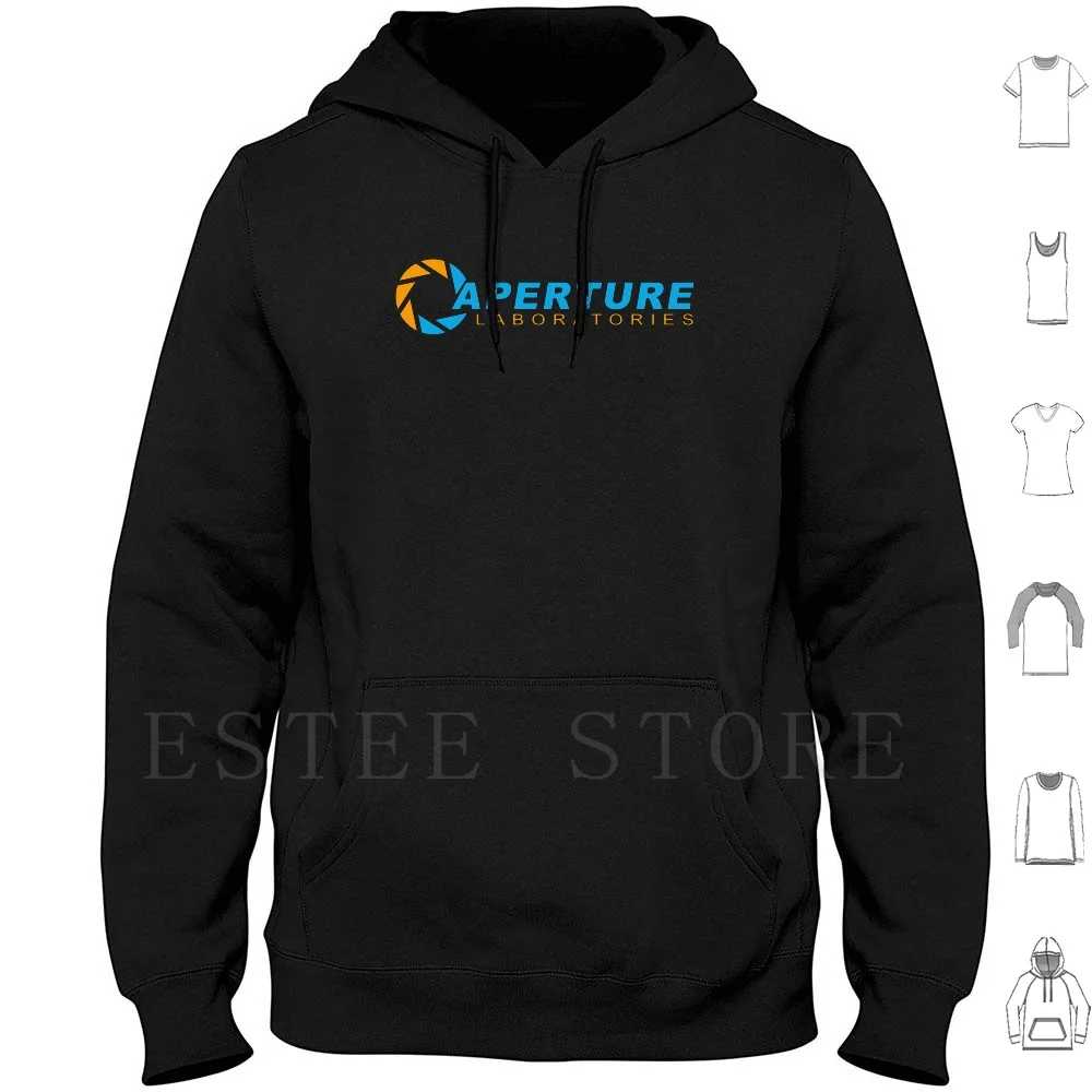 Untitled Hoodie Long Sleeve Portal Portal 2 Aperture Aperture Science Aperture Labs Geek Cave Johnson