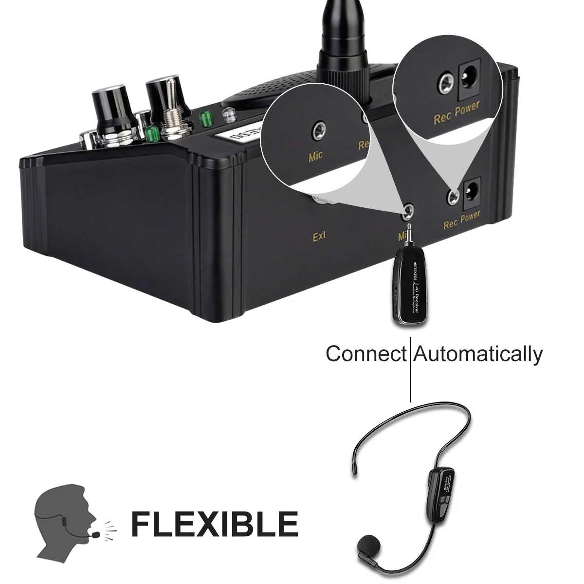 Imagem -04 - Retekess-intercom Janela Speaker System Tt123 Microfone sem Fio Fone de Ouvido para Plaza Store Bank Counter Interphone para Farmácia Loja Tw106