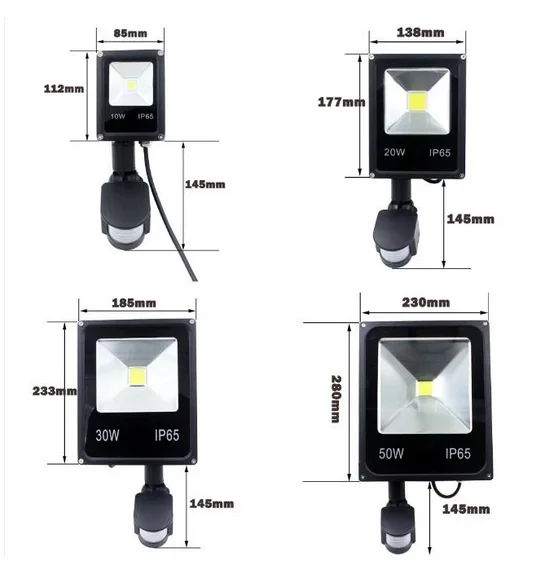 

Motion Sensor LED Flood Light 220V 20W 30W 10W Waterproof Floodlight Spotlight Outdoor Lighting Street LED Lamp Reflector IP65