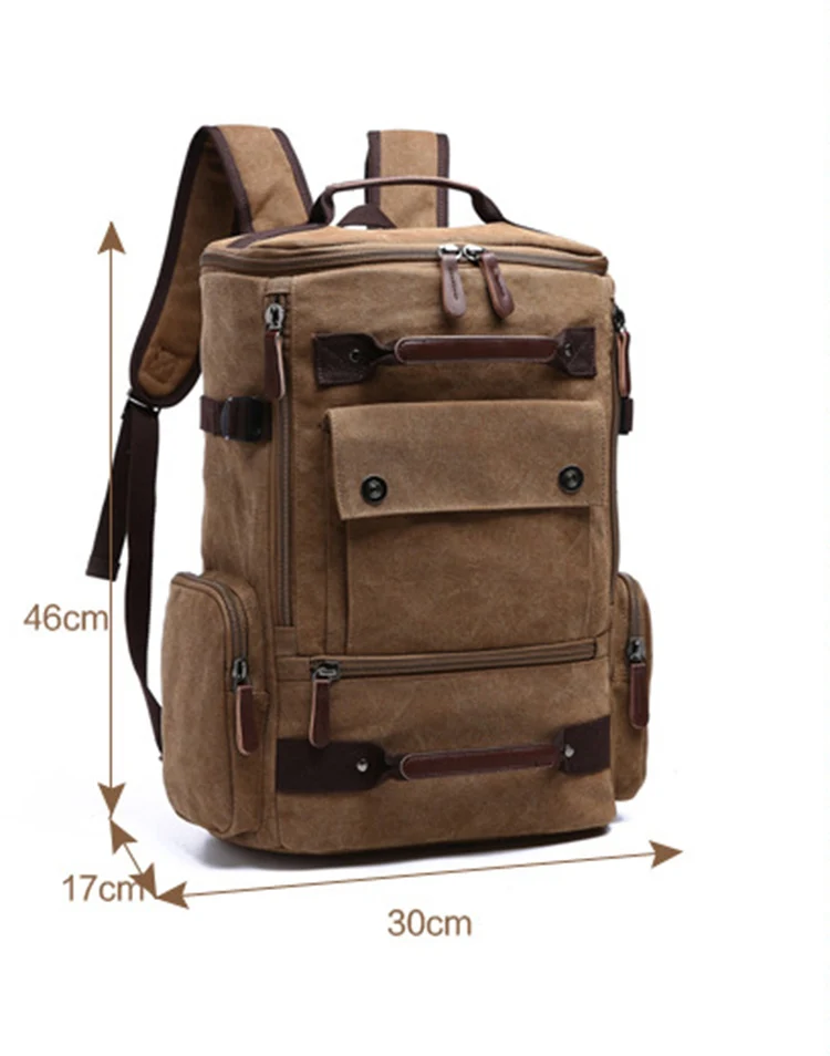 Männer Rucksack Vintage Leinwand Rucksack Schule Tasche männer Reisetaschen Große Kapazität Rucksack Laptop Rucksack Tasche Rucksack – Detail 4