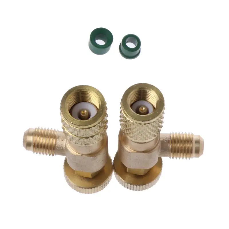 

2024 New 2Pcs Safety Valve R410A R22 Air Conditioning Quick Coupler Connector Adapters