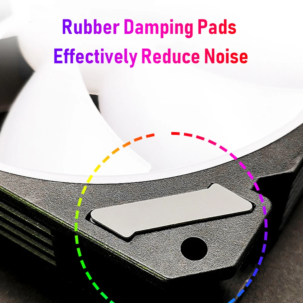 COOLMOON-enfriador de CPU ARGB 120mm, radiador de 4 pines, silencioso, PWM, Control de temperatura, 5V, PC, carcasa de ordenador, ventilador de refrigeración