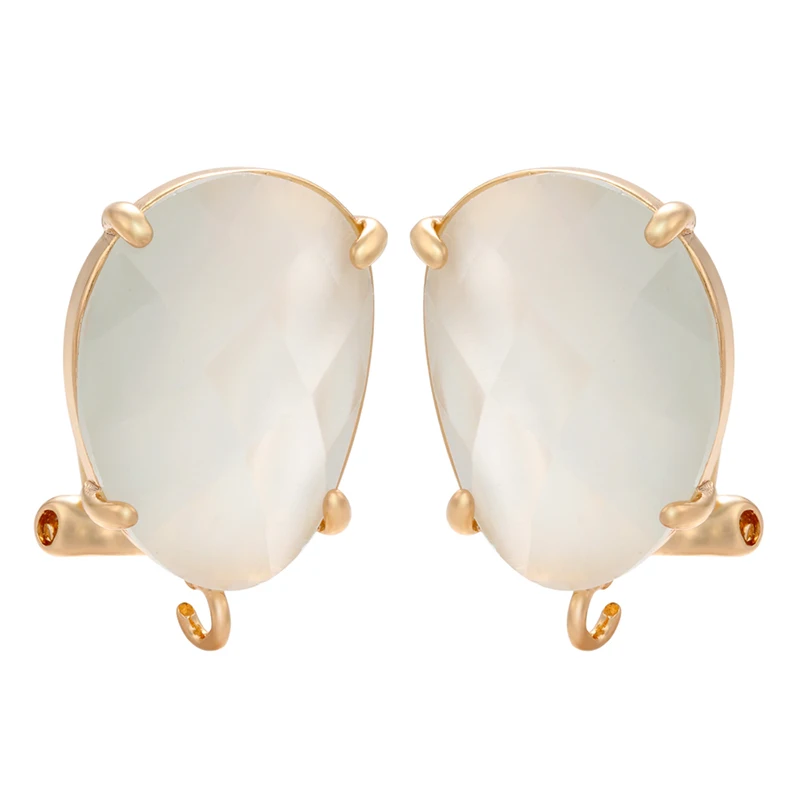 Women's Crystal Cobblestone Stud Earrings, Luxurious Design