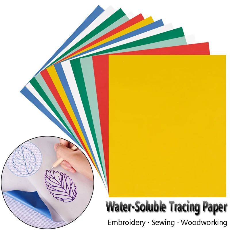 10pcs/Set Tracing Paper Coated Carbon Paper Fabric Drawing Tracing Copy Paper DIY Handmade Cloth Embroidery Papers