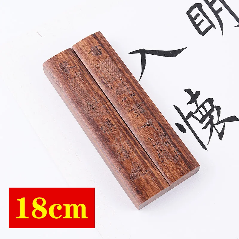 

Chinese Wooden Sculpture Paperweights 2pcs Brush Pen Painting Paperweights Multi-size Pisa Papeles Rosewood Paper Pressing Prop