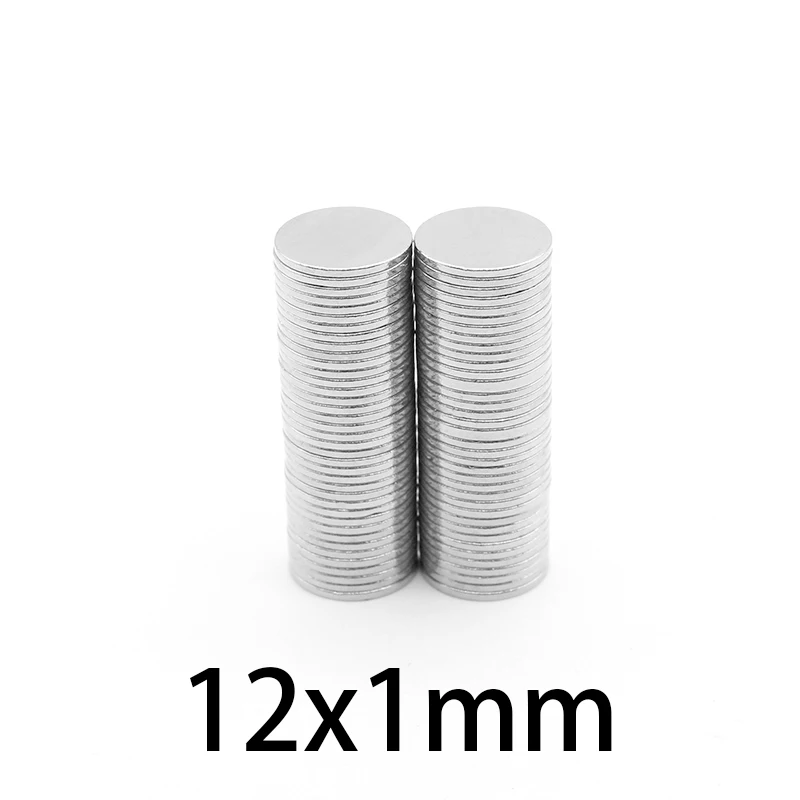 20-500pcs 12x1mm Thin Circular Powerful Magnets 12mmx1mm Neodymium Disc Magnet 12*1mm Permanent NdFeB Magnets 12*1 Small Magnet