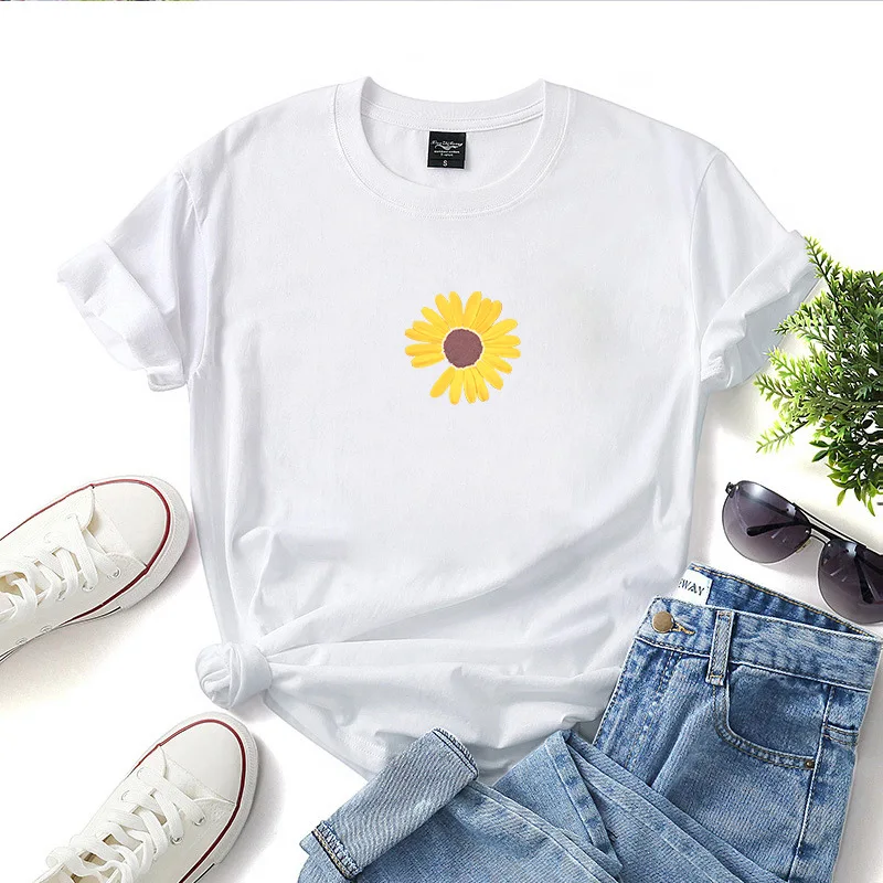 T-shirt women interesting pattern hot sale creative printing women's top100%pure cotton t-shirt women short-sleeved t-shirtwomen